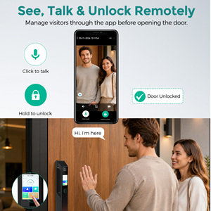 Cerradura Inteligente WiFi SJJ Totalmente Automática TTLock Tuya con Reconocimiento Facial Opcional, Cámara de Mirilla con Reconocimiento de Palma de la Mano, Videoportero, Desbloqueo Remoto - Product Image 4