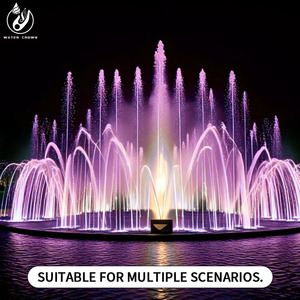 Petite <span class=keywords><strong>fontaine</strong></span> de <span class=keywords><strong>jardin</strong></span> personnalisée <span class=keywords><strong>avec</strong></span> lumières LED, moderne en acier inoxydable 304, adaptée au <span class=keywords><strong>jardin</strong></span> extérieur/lac/étang/mariage/villa - Product Image 4