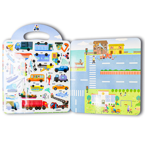 Impression d'autocollants personnalisés Livres pour enfants Activité éducative avec différents thèmes <span class=keywords><strong>Livre</strong></span> d'autocollants réutilisables et étanches pour enfants - Product Image 4