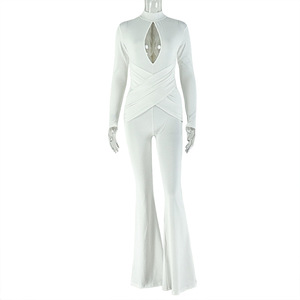 Mono Sexy de una Pieza para Mujer, Estilo Urbano, Color Sólido, Manga Larga, con Aberturas, para Fiesta o Club, Modelo Z107JP01 de Viviblook - Product Image 3