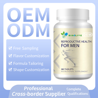 Comprimés Composés en Gros pour Soins Reproductifs Masculins, 180 Pièces, Bouteille Blanche Personnalisée, Complément Nutritionnel pour Hommes
