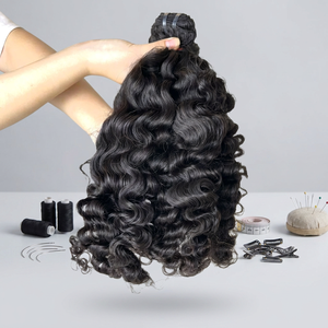 Extensiones de Cabello Rizado al Vapor Virgen Remy, Precio al por Mayor, Extensiones de Cabello Rizado Birmano, Gran Stock Listo para Enviar - Product Image 4