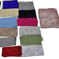 Pierres de cristal de luxe maille de mariée tissu de dentelle élastique couleurs de haute qualité tissu de dentelle de strass étincelant pour robe de soirée
