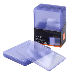 Custom 35PT PVC Fashion Business Card Holder Top Loader 3x4 Protective <strong>Sleeves</strong>,Premium 35pt Toploader 25Pack Toploaders 100 Pack - Product Image 1