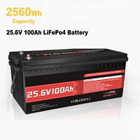 Baterai Lithium Lifepo4 24V 100Ah 100A BMS 12V 600Ah/12V 314Ah/12V 100Ah/36V 100Ah Baterai Tenaga Surya RV 2 Tahun