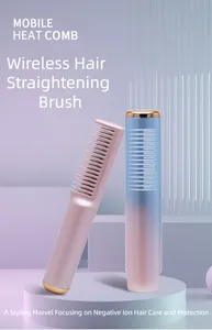 2-in-1 Titanium Hair Straightener Comb Electric Hot Travelling Comb Straightener Hot Comb Straightener