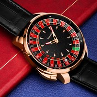 Montre mécanique automatique de luxe pour hommes, design roue de roulette, étanche, aiguilles, acier inoxydable