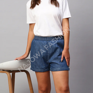 Shorts pour femmes de haute qualité, 100% coton, écologiques, anti-rides, avec cordon de serrage, respirants, mode sport, vêtements de plage - Product Image 4