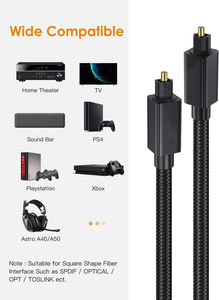 Câble audio <span class=keywords><strong>optique</strong></span> <span class=keywords><strong>Toslink</strong></span> vers <span class=keywords><strong>Toslink</strong></span>, câbles à fibre <span class=keywords><strong>optique</strong></span> numériques plaqué<span class=keywords><strong>s</strong></span> or 24 carats <span class=keywords><strong>S</strong></span>/<span class=keywords><strong>PDIF</strong></span> - Product Image 2