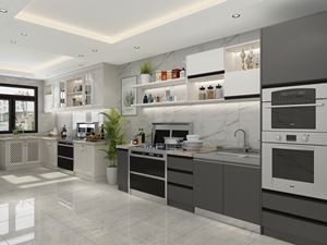 Mueble de Cocina Multifuncional Moderno de Lujo, Mueble de Restaurante de Madera Contrachapada, Impermeable y Ecológico - Product Image 2