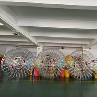 Boule de Hamster humain Zorb transparente Géant gonflable Moonwalks Roulant Zorbs sur terre Zorbing Herbe Balle de marche
