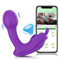 Vibrateur de culotte portable 2 en 1 contrôlé par application, vibrateur papillon suceur de clitoris, stimulation du point G, jouet pour adultes pour femmes