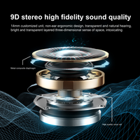 Écouteurs sportifs sans fil A520 Open-Ear TWS Bt5.3 stéréo pour la course, avec crochet d'oreille, casque HiFi et microphone
