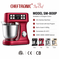 Robot culinaire électrique Cheftronic 6,0 L avec écran tactile couleur, balance intégrée et fonction de fermentation pour la pâtisserie et la préparation des pâtes
