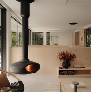 Poêle à <span class=keywords><strong>bois</strong></span> moderne suspendu et rotatif à 360° pour intérieur, vente directe usine - Product Image 3