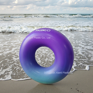 Fabricants anneaux de natation gonflables personnalisés grands et épais été plage <span class=keywords><strong>piscine</strong></span> anneau flottant PVC couleur bonbon bouée de sauvetage - Product Image 2