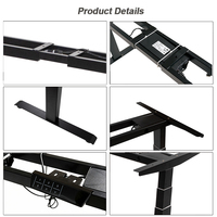 Usine chinoise de mobilier commercial : Cadre de bureau électrique à 3 moteurs pour table de conférence, réglable en hauteur, pour bureau assis-debout sur mesure