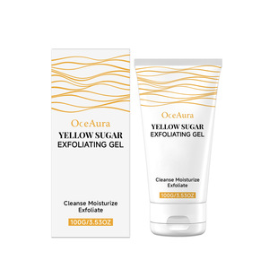 Gel exfoliante de azúcar amarillo, limpieza facial suave, hidratante, no aprieta, sedoso, refrescante, cuidado de la piel - Product Image 1