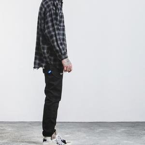 เสื้อเชิ้ตผู้ชายลายสก็อตแขนยาวคุณภาพสูงจากจีนปี 2019 เสื้อเชิ้ตผ้าฝ้าย 100% สไตล์ลำลอง เสื้อผ้าแฟชั่นแนวสตรีท เสื้อเชิ้ตผ้าสักหลาดลายสก็อตสำหรับผู้ชาย - Product Image 3