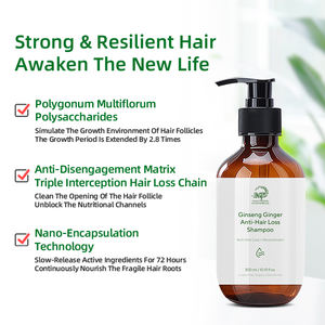 HAIRAROUSE <span class=keywords><strong>Shampooing</strong></span> Anti-Chute au Ginseng et au Gingembre, Nourrissant en Profondeur pour le Cuir Chevelu, Contrôle de la Chute des Cheveux, Volumisant - Product Image 2