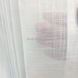 Nouveau rideau transparent en mousseline <span class=keywords><strong>de</strong></span> polyester 100% résistant à l'abrasion, rayé, blanc, imperméable, fil <span class=keywords><strong>de</strong></span> chiffon, occultation 41%-85% - Product Image 2
