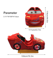 Voiture de jeu pour enfants, équipement de plein air, voiture rouge de luxe pour enfants, machine de jeu de simulation de conduite avec fonction de secouement