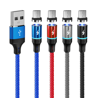 Conector USB 3.0, Cuerpo Metálico de Aleación de Aluminio y Conductor de Cobre Puro, Cable Magnético USB Tipo-C de Carga Rápida