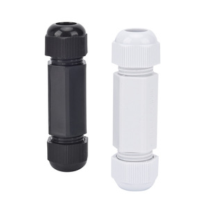 Conector sellado impermeable de doble extremo Pg11 Pg13.5, adaptador de cable de plástico ABS recto para uso en exteriores - Product Image 1