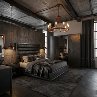 Meubles de chambre d'hôtel minimalistes, directement de l'usine, ensemble de meubles de chambre d'hôtel/appartement en bois, projet 5 étoiles
