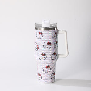 Venta al por mayor taza de coche aislada fresca de dibujos animados 40 oz taza aislada personalizable resistente a caídas de gran capacidad - Product Image 2