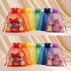 Wholesale Polyester Organza Bags 7x9cm Small Gift Pouch Accept Custom Packaging Rope <b>Christmas</b> Jewelry QJ-DB-045 China Zhejiang - Product Image 2