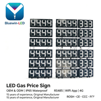 Letrero Digital LED para Exteriores con Precio, Control Inalámbrico Verde Regular, Letrero LED con Número de Precio para Gasolinera