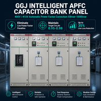 Panneau de correction automatique du facteur de puissance (APFC) à basse tension GGJ 400V 415V avec banque de condensateurs 50-600kvar