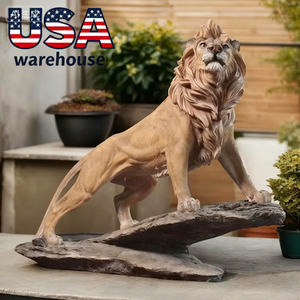 [Maestosa statua <span class=keywords><strong>del</strong></span> leone] maestosa statua <span class=keywords><strong>del</strong></span> leone-<span class=keywords><strong>re</strong></span> leone in piedi sulla scogliera, decorazione dell'ufficio <span class=keywords><strong>del</strong></span> capo, regali adatti per gli uomini - Product Image 1