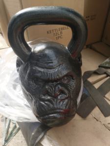 Factory Direct Sale Cast Iron Animal Face Kettlebell Home <strong>Gym</strong> Fitness <strong>Equipment</strong> <strong>Gorilla</strong> Kettlebell in LB Monkey Head Kettlebell - Product Image 5