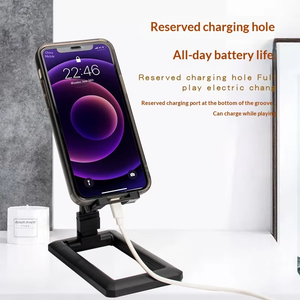حامل هاتف بلاستيكي قابل للطي متعدد الاستخدامات، تصميم إبداعي قابل لتعديل الارتفاع، حامل مكتبي محمول قوي وقابل للتحويل - Product Image 4