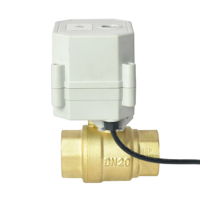 TONHEFLOW katup bola kuningan elektrik, kontrol proporsional cerdas WIFI 2 arah benang NPT untuk rumah pintar