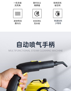 Limpiador a vapor de alta presión con accesorios para limpieza de coches, 220V, cuerpo de plástico, color amarillo - Product Image 6