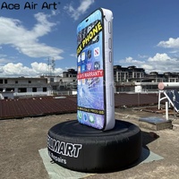 Modèle de téléphone portable gonflable avec logo personnalisé pour la publicité extérieure de téléphone Modèle de téléphone gonflable pour les services de réparation et les promotions