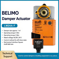 Actionneur motorisé de registre Belimo LM24A-F 5 Nm AC/DC 24 V 3 points 1 mètre carré, registre 8 mm, arbre carré, ventilation CVC, IP54