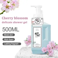 Gel de ducha de alta calidad, gel de limpieza corporal profunda de flores de cerezo, disponible