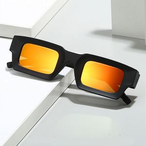 Gafas de Sol Cuadradas con Marco Pequeño, Personalizadas con Logotipo, Moda 2025, Lentes de Espejo Coloridas con Protección UV400, Gafas de Sol Rectangulares para Hombre y Mujer - Product Image 4