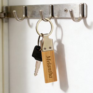 Porte-clés en <span class=keywords><strong>bois</strong></span> vierge <span class=keywords><strong>pas</strong></span> <span class=keywords><strong>cher</strong></span>, porte-clés de mariage en <span class=keywords><strong>bois</strong></span> écologique, porte-clés en <span class=keywords><strong>bois</strong></span> et métal personnalisé, cadeaux promotionnels - Product Image 4