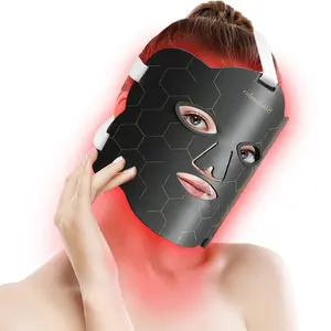 Maschera a luce rossa, Cordless, portatile e ricaricabile per il viso a Led maschera per la cura della pelle a casa e in viaggio