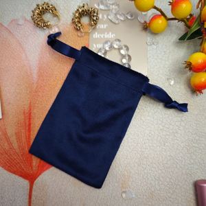 Pochette en velours doux flanelle pour collier et rouge à lèvres, sac cadeau haut de gamme en velours avec cordon de serrage, pochette à bijoux pour collier - Product Image 1