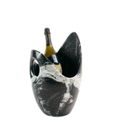 Porte-ustensile Refroidisseur de vin en marbre naturel Seau à glace à champagne avec refroidisseur de glace Refroidisseur de vin