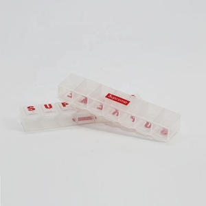 Pastillero Semanal de Plástico Portátil con Logotipo Personalizado, Organizador de Medicamentos Diario para Viajes, Estuche para Pastillas de 7 Días - Product Image 4