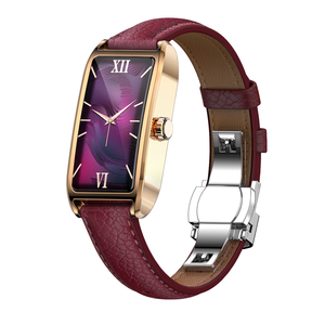 Dora T Lady <b>Smart</b> Sport <b>Bracelet</b> with Heart Rate Monitor Call Reminder IP68 Waterproof Leather Band - Product Image 2