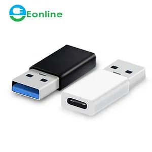 EONLINE Konverter Adaptor USB 3.0 Tipe C, Konverter Usb Ke Tipe C Usbc Otg untuk Samsung Galaxy S10 S9 Plus Xiaomi Huawei One Plus, Kabel USB C