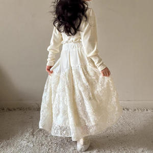 Robe de princesse en <span class=keywords><strong>velours</strong></span> et dentelle pour fille, motif petit poisson rouge, nouvelle collection printemps 2026, vêtements du Nouvel An pour enfants de plus de 8 ans, avec volants - Product Image 4